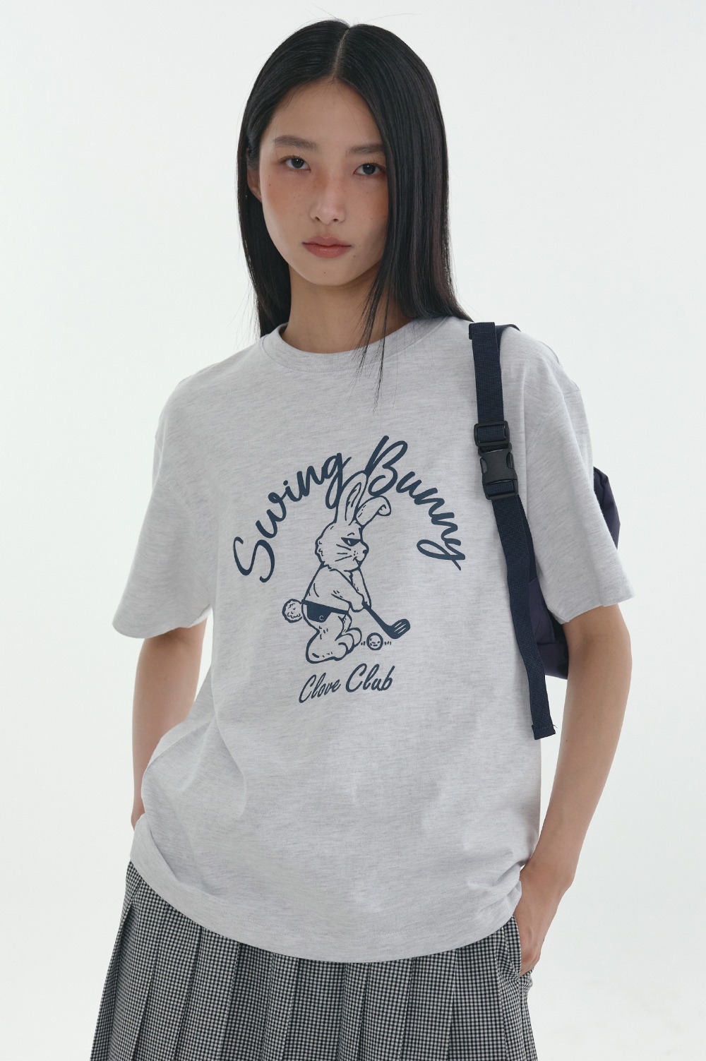 clove - [6/3(월) 예약배송][24SS clove] Swing Bunny T-Shirt (Light Grey)