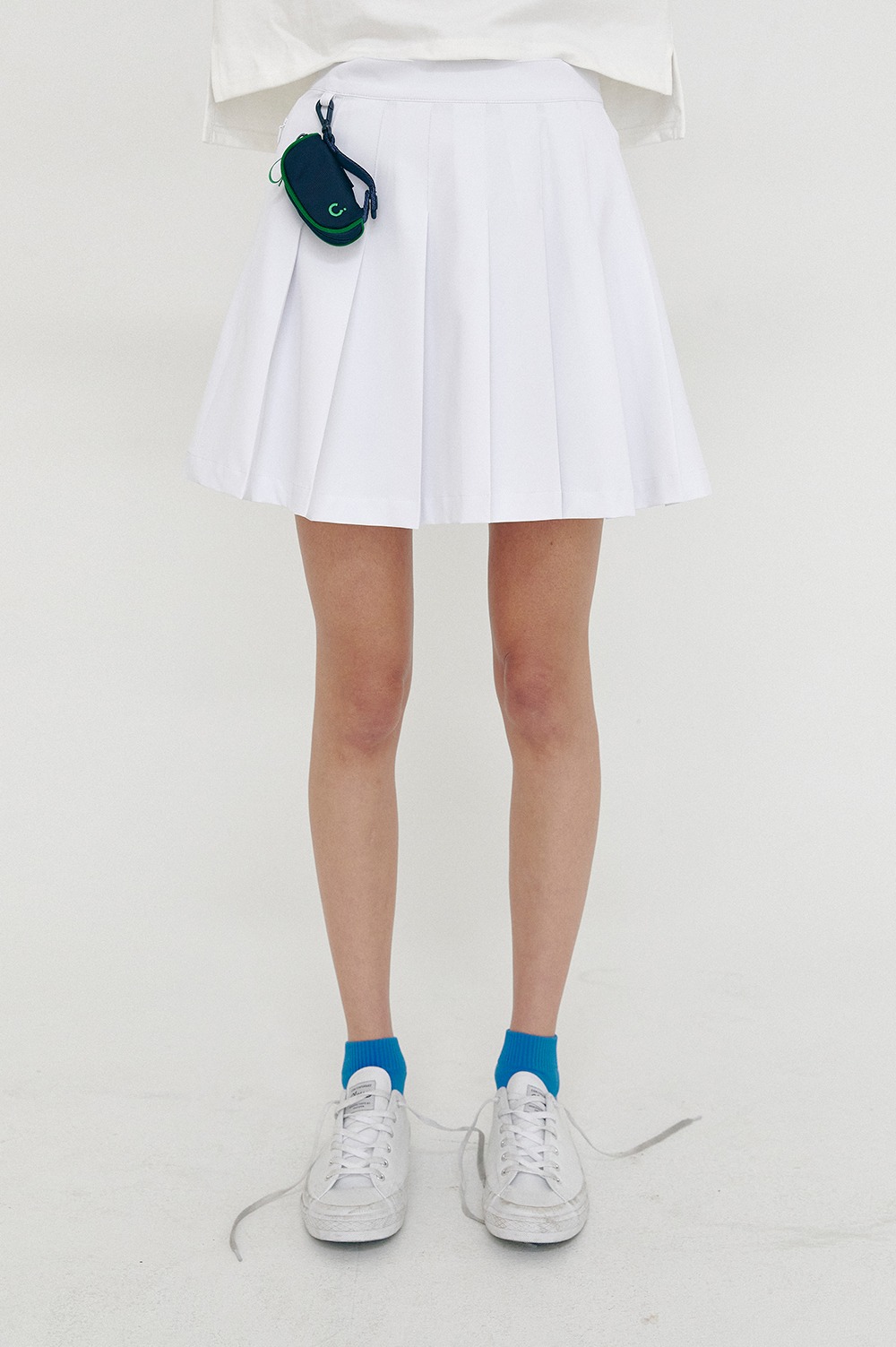 clove - [SS21 clove] New Pleated Skirt White