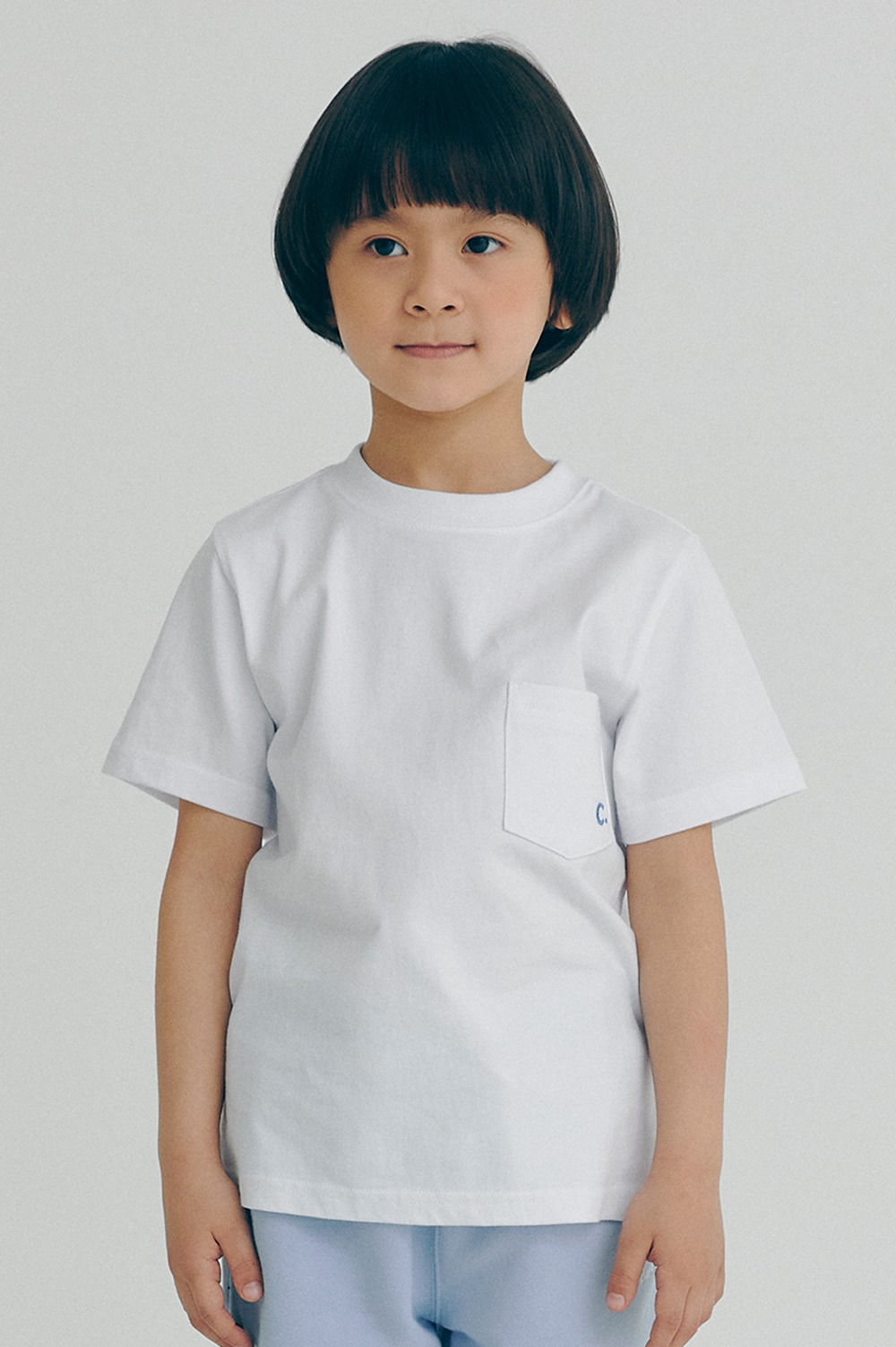 clove - [22SS clove] Logo Pocket T-Shirt_Kids (White)