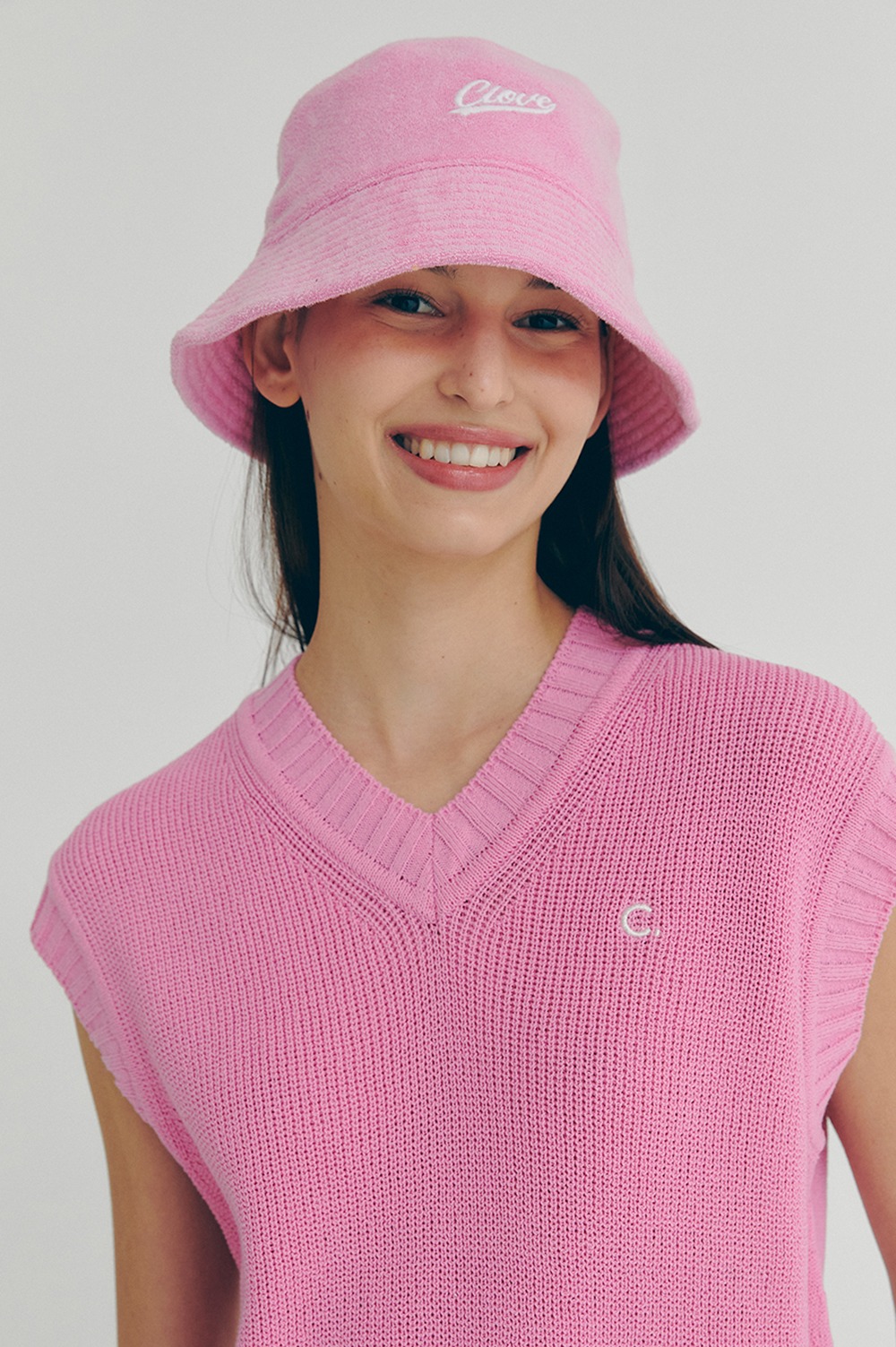 clove - [22SS clove] Terry Bucket Hat (Pink)