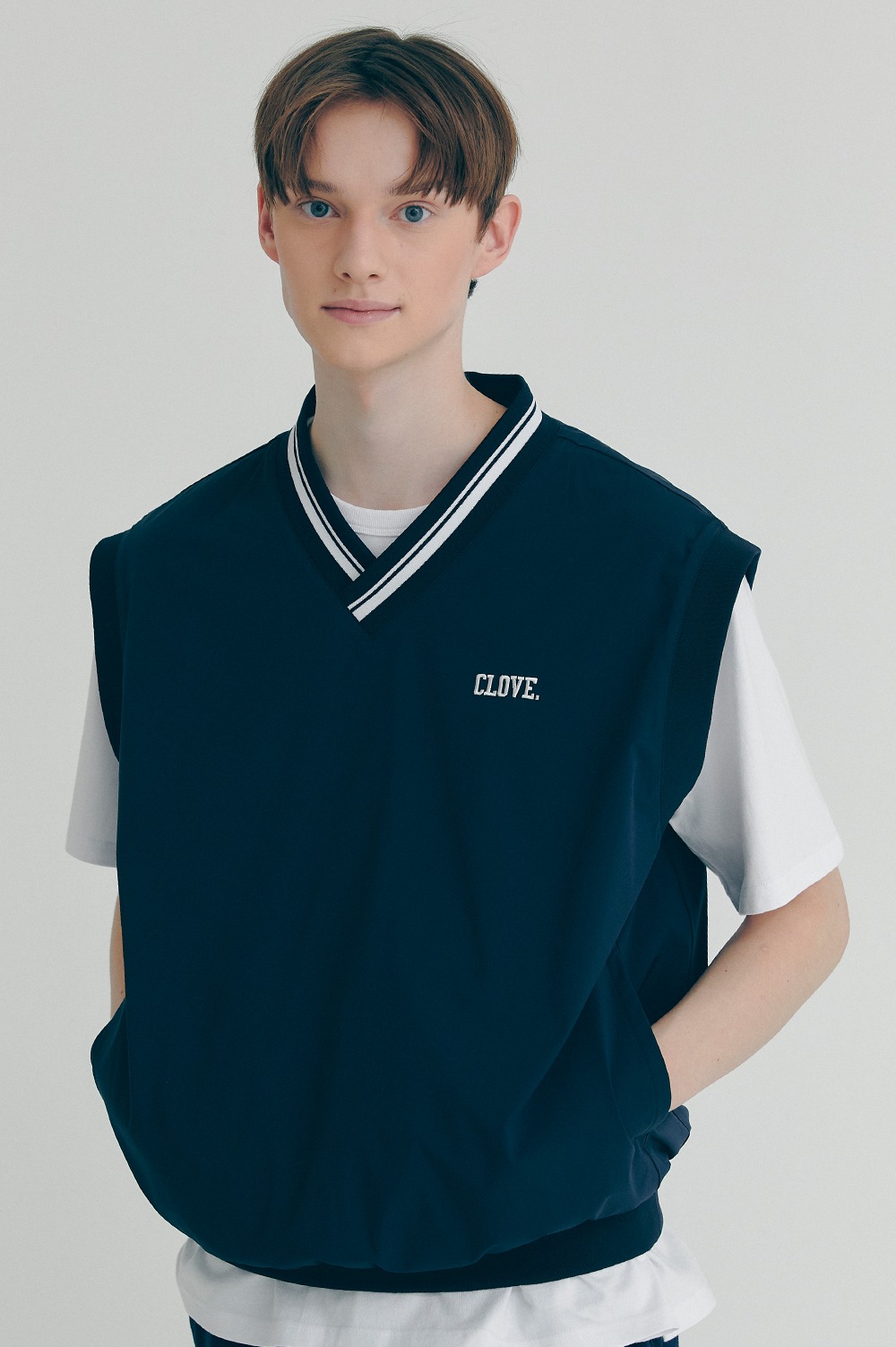 clove - [22SS clove] Sports Vest (Navy)