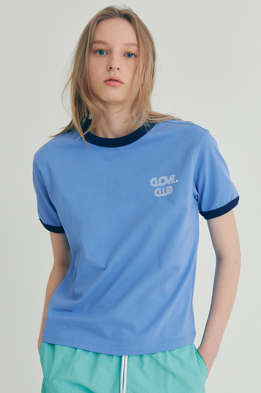 clove - [22SS clove] Point T-shirt (Blue)