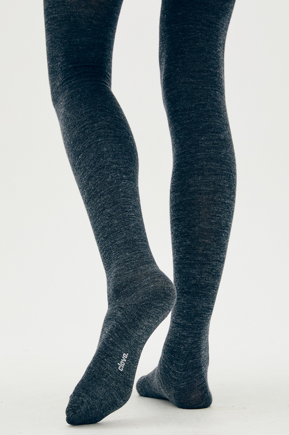 clove - [22FW clove] Wool Blended Tights (Charcoal)