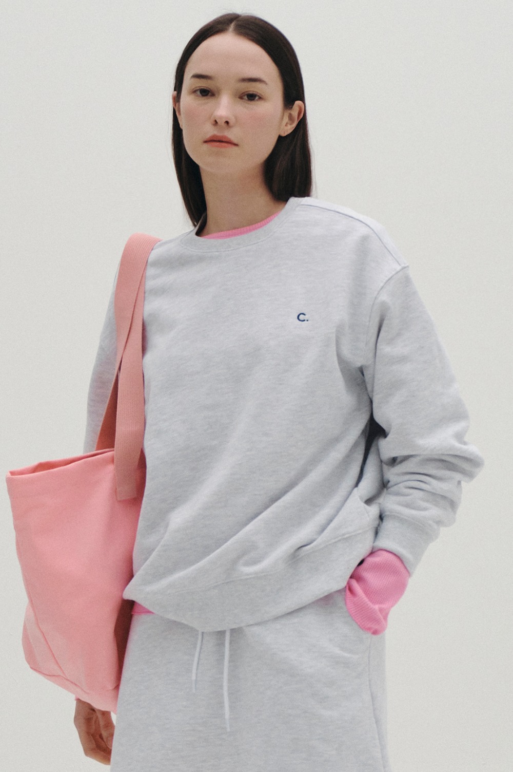 clove - [23SS clove] New Active Sweatshirt_Women (Light Grey)