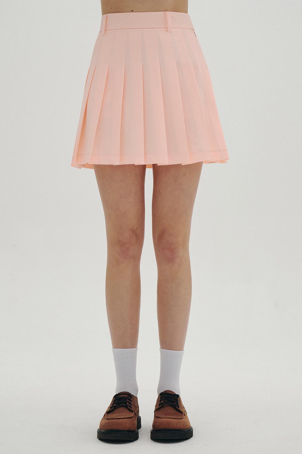 clove - [23SS clove] Basic Pleated Skirt (Coral)