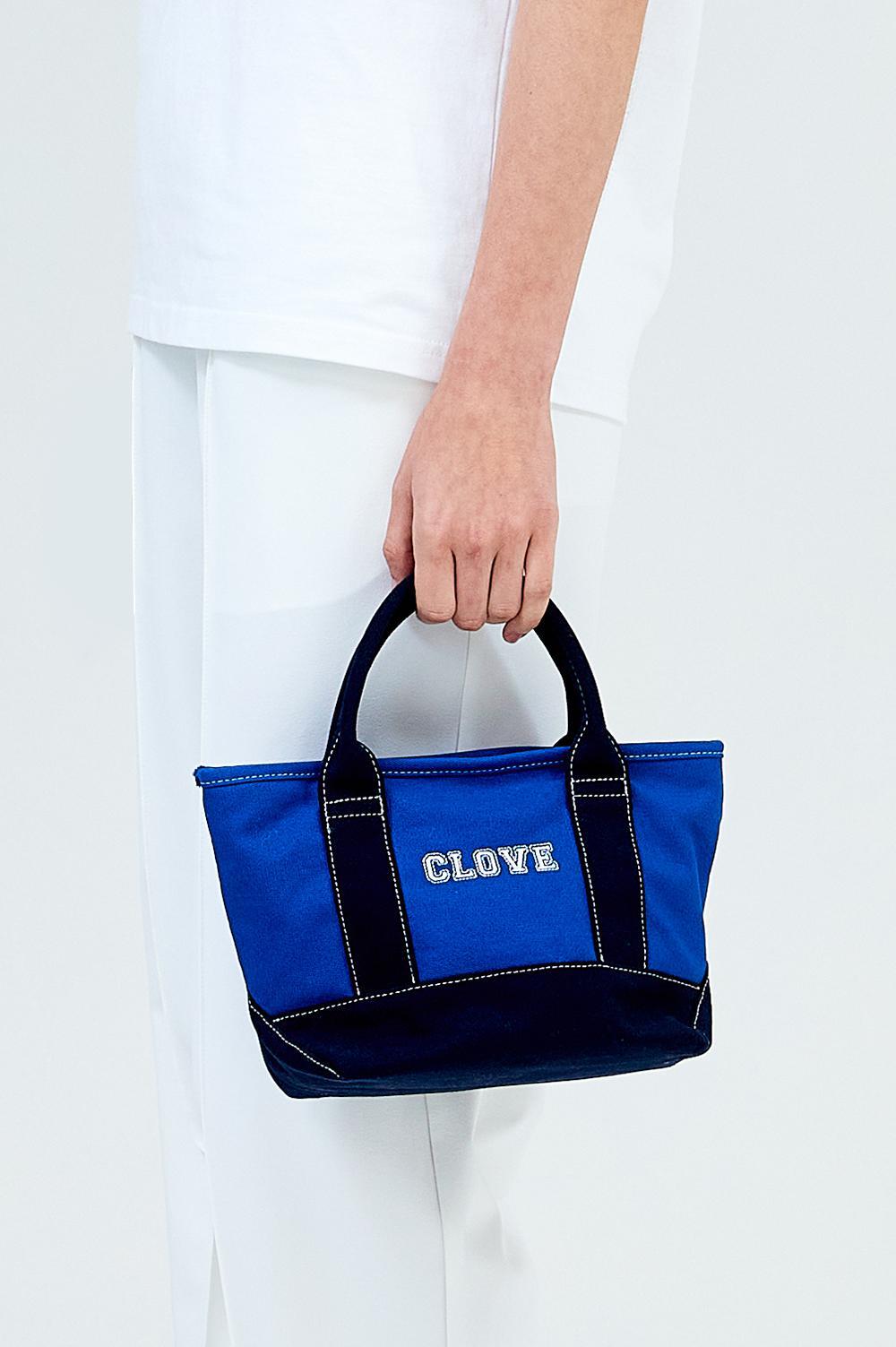 clove - [23SS clove] Contrast Tote Bag (Blue)