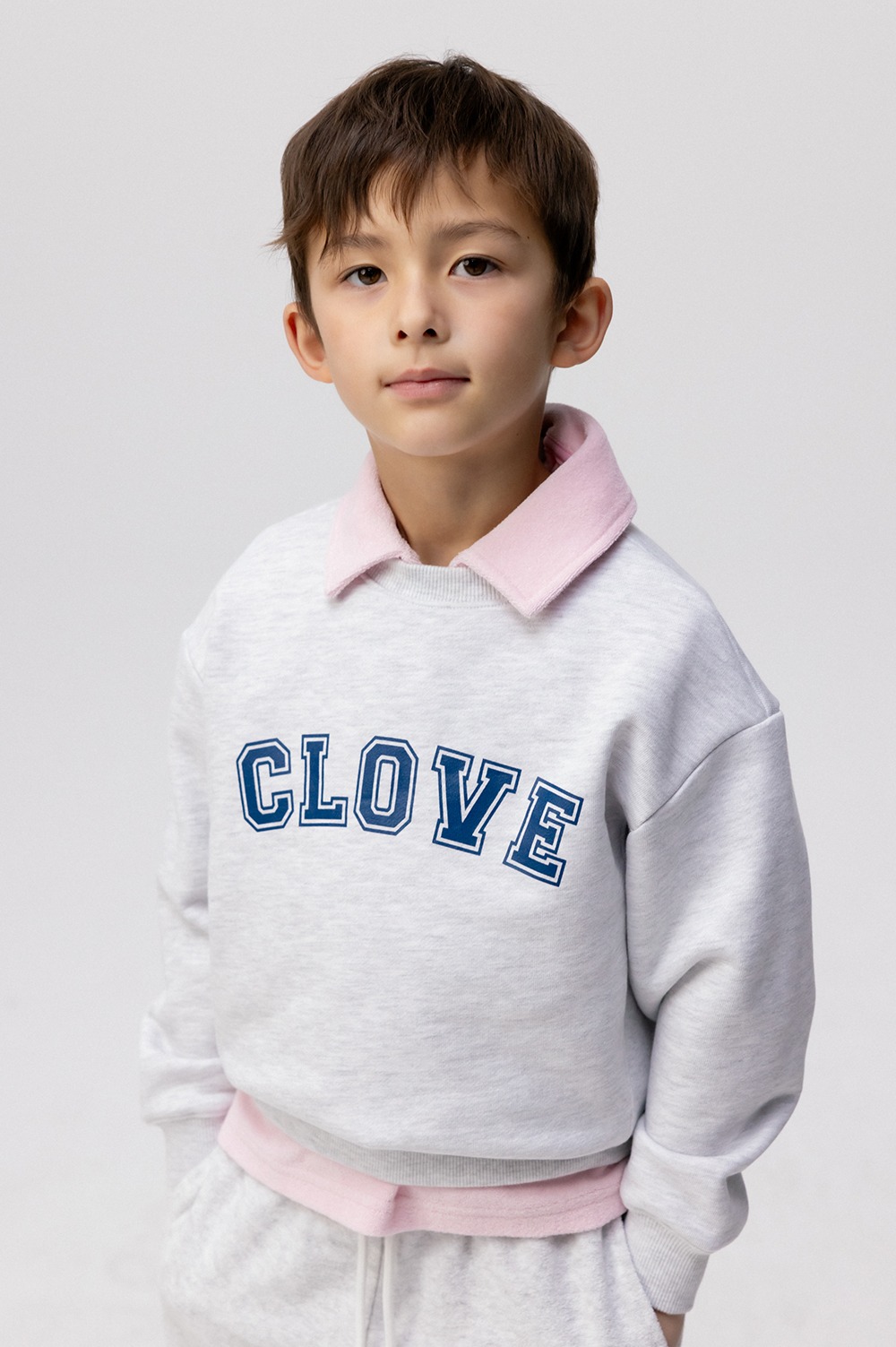 clove - [24SS clove] Logo Sweatshirt_Kids (Light Grey)