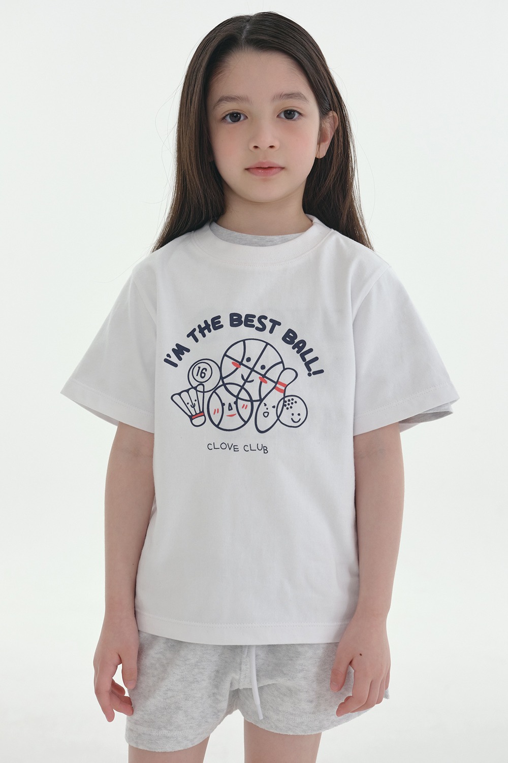 clove - [24SS clove] Best Ball T-shirt_Kids (White)