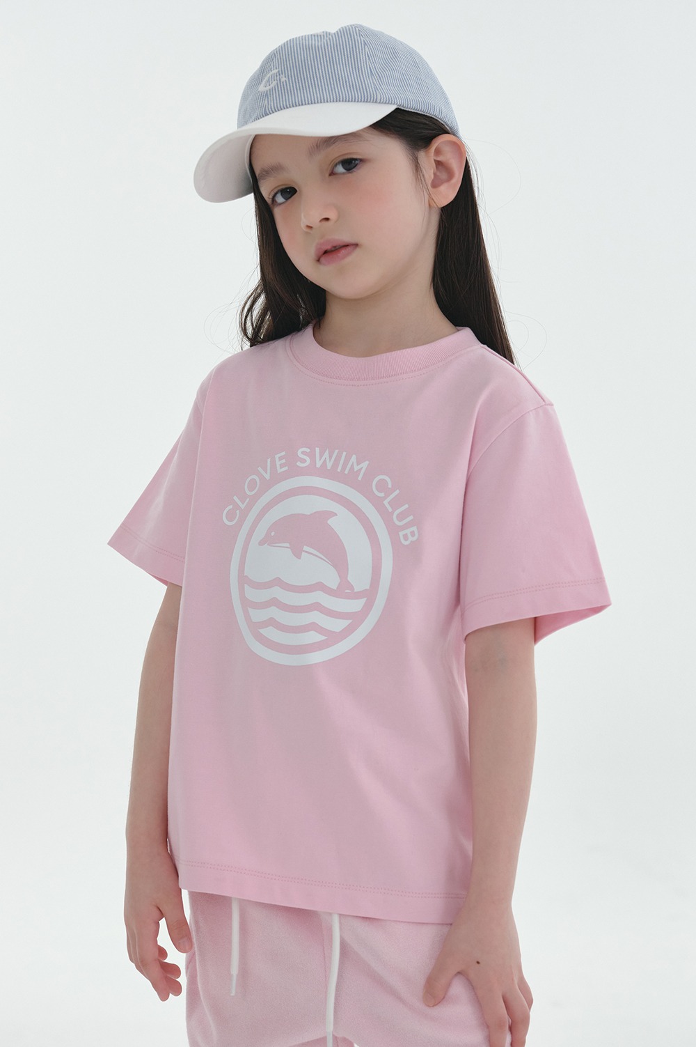 clove - [4/29(월) 예약배송][24SS clove] Dolphin T-shirt_Kids (Pink)